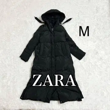 [ 새상품급 ] ZARA 자라 엑스트라 롱 퍼 다운 코트 블랙 799