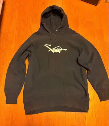 [레어] FAT 블랙 후드 부착 후드티
