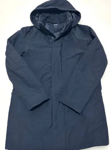 UNIQLO 하이브리드 다운 코트 네이비 S