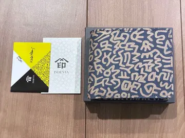 한정판 인덴 지갑 키이스 해링 이단 접이식 그레이