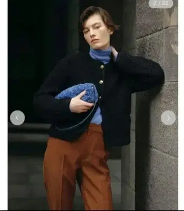 [새상품] Mila Owen 골드 버튼 니트 트위드 가디건