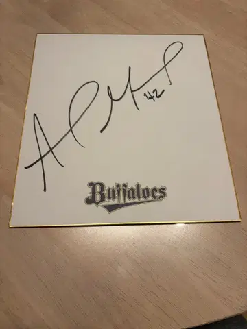 오릭스 버팔로즈 마차도 친필 사인 색지