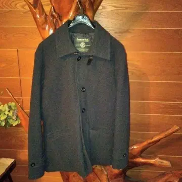 울 체스터 코트 다크 그레이