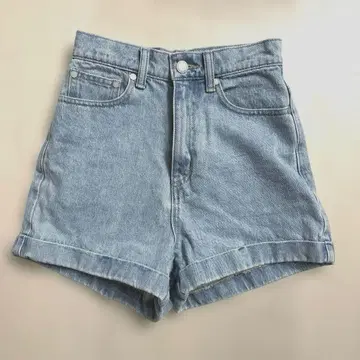 [ 새상품급 ] EMODA 롤 저스트 허리 데님 숏팬츠