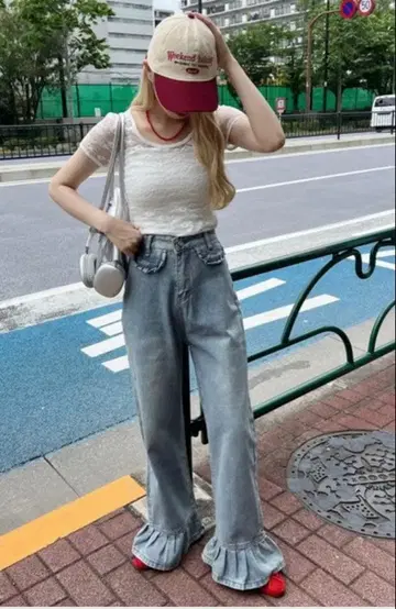 PHILLY by WC 프릴 디자인 데님 팬츠