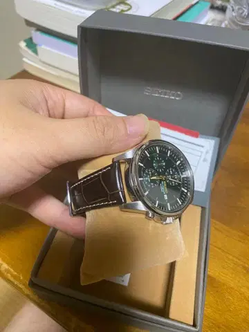SEIKO HYBRID-STYLE 손목시계 다크 그린