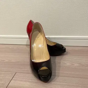 루프단 빨검 오픈토 하이힐