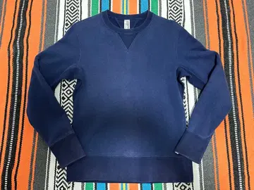 루프 휠러 맨투맨 트레이닝복 M 빔즈 양V 네이비 리버스 위브