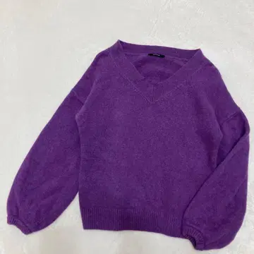 [ 새상품급 ] 저널 스탠다드 캐시미어 울 V넥 니트 퍼플