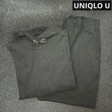 [ 셋업 ] UNIQLOU 브러쉬드 저지 후드티 팬츠