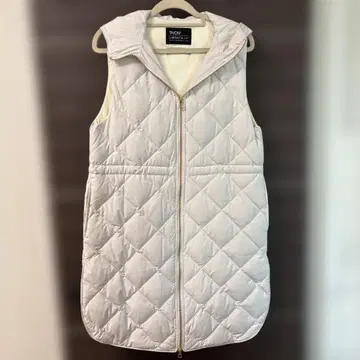 TAION LIMONTA 후드 부착 다운 베스트 화이트