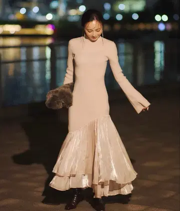 anuans 아뉴앙스 도킹 니트 원피스