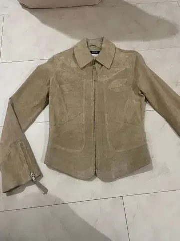 MORGAN 베이지 스웨이드 자켓