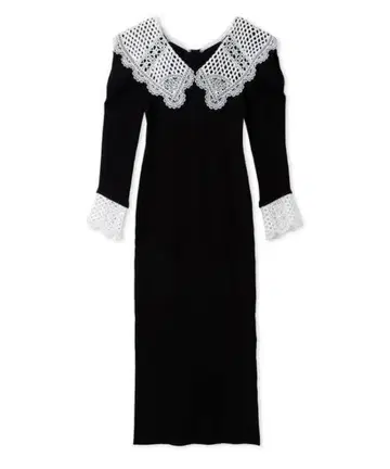 릴리 브라운 레이스 카라 니트 원피스