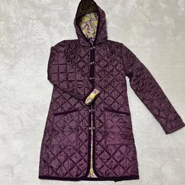 LAVENHAM 퍼플 퀼팅 자켓