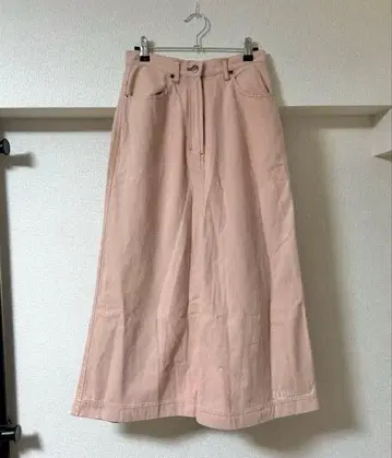 PINK HOUSE 핑크 데님 롱 스커트 핑크하우스 로고 M