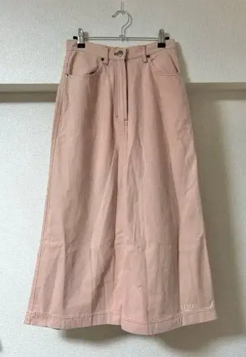 PINK HOUSE 핑크 데님 롱 스커트 핑크하우스 로고 M