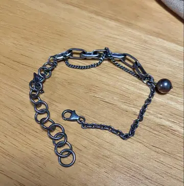 925 각인 실버 체인 팔찌 공 참 포함