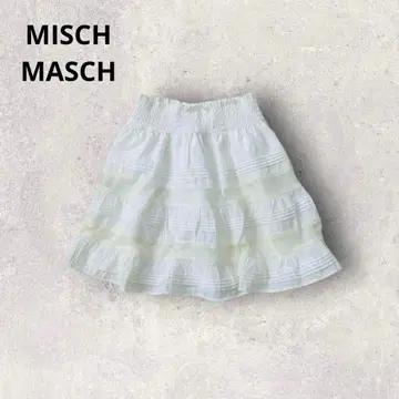 미슈마슈 미니 스커트 프릴 플레어 레이스 백 레이스업