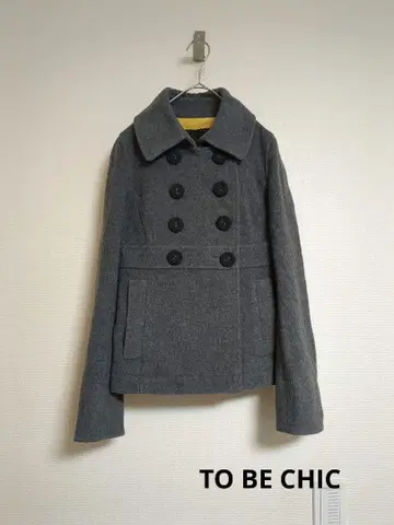 [ 새상품급 ] TOBECHIC 그레이 울 더블 브레스트 코트