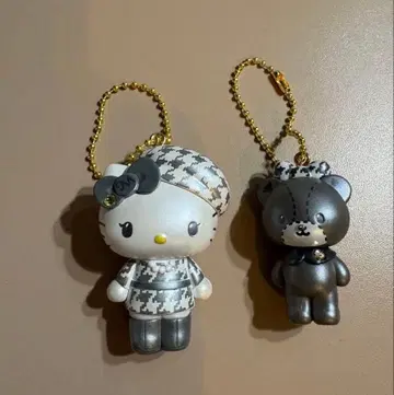 산리오 키티 시크릿 마스코트 참 흑백 타이니 참