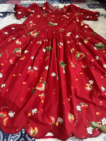 핑크하우스 미사용 미디 기장 원피스 빨간색