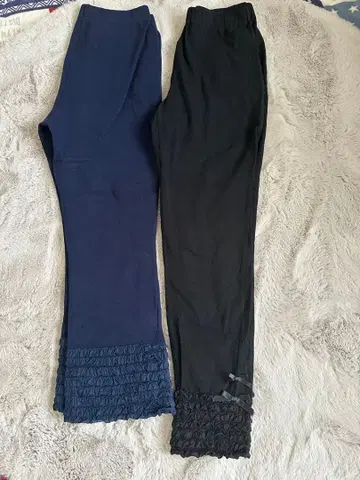핑크하우스 프릴 네이비 & 블랙 레깅스 팬츠 세트