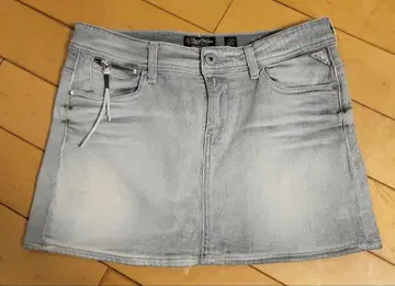 REPLAY 그레이 데님 미니 스커트 사이즈 29