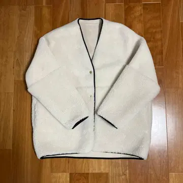 RISLEY 리버서블 무스탕 노카라 코트