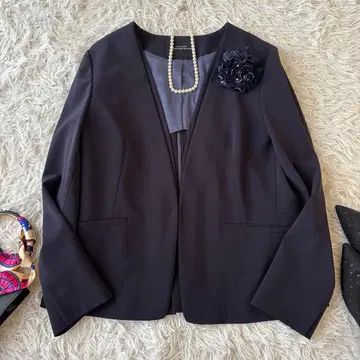 컨디션 최상 그린 라벨 노카라 자켓 L 졸업식 세레모니