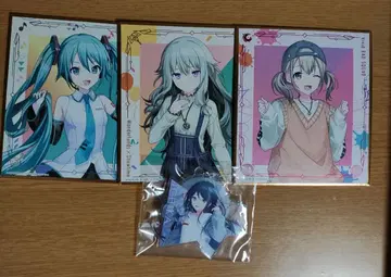 프로세카 색지 3종과 아크릴 키링 1종 묶음