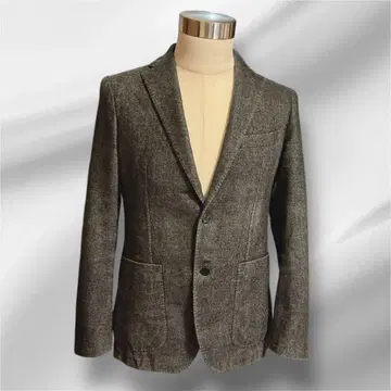 [ 새상품급 ] 딸리아또레 테일러드 자켓 엘보우 패치 울 그레이 S