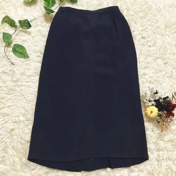 remalon 롱 스커트 네이비 고급 실루엣 75cm 기장