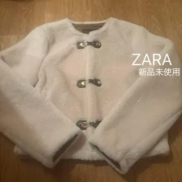 ZARA 인조 모피 토글 버튼 자켓 S [미사용 새상품]
