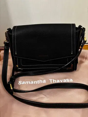 Samantha Thavasa 블랙 숄더백 핑크 복조리 포함