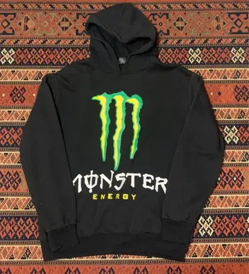 MONSTER ENERGY 후드 부착 후드티 블랙