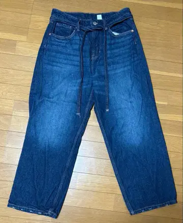 H&M 슈퍼 배기 로우 데님