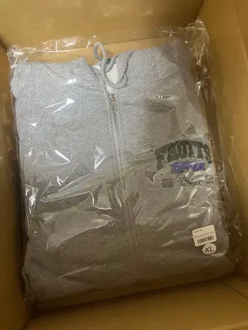 FRUITS ZIPPER 후드티 팬클럽 한정판 그레이 지퍼 포함