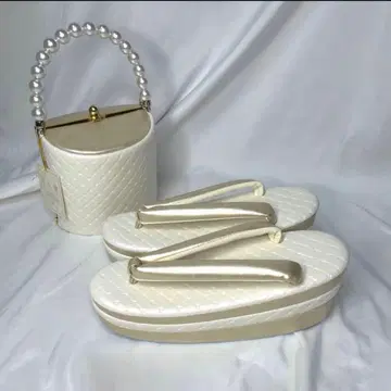 새상품 2026년 최신 모델 조리 백 세트 후리소데용 화이트 일본제 프리