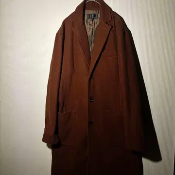 [ 새상품급 ] 브라운 체스터 코트 ZIP FIVE 브라운 L 사이즈