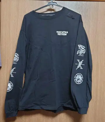 MAN WITH A MISSION 롱 슬리브 T셔츠 블랙