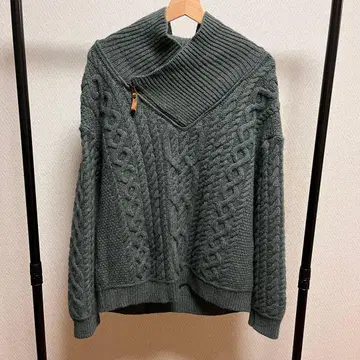 피셔맨 니트 아란 니트 빈티지 메리노울 아일랜드제