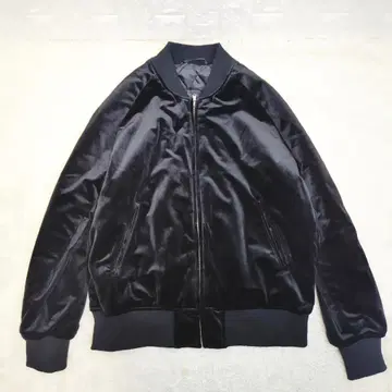 GU 벨로아 봄버 자켓 MA-1 타입 블랙 XL 사이즈