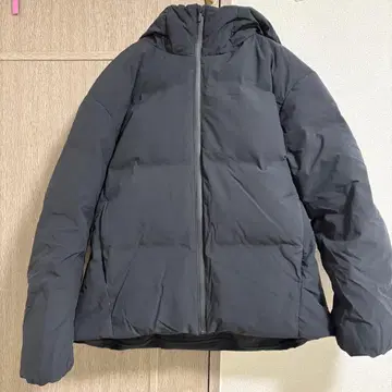 심리스 다운 후드티