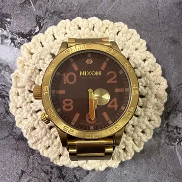 NIXON 골드 51-30 빅 아날로그 시계