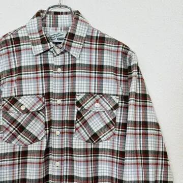 [아웃도어] 플란넬 셔츠 L 사이즈 체크 브라운 OUTDOOR