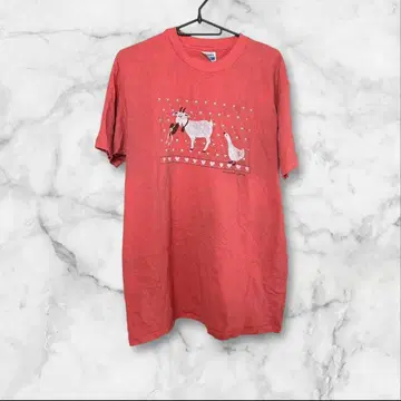 Hanes 야기 거위 프린트 T셔츠