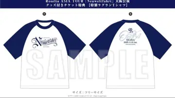 Roselia ASIA TOUR 오사카 공연 특제 래글런 T셔츠