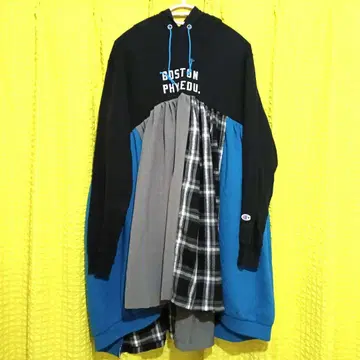 BOSTON PHYEDU 후드 부착 원피스 구제 의류 리메이크