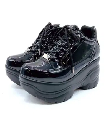 통굽 스니커즈 블랙 9cm 지뢰계 양산형